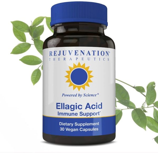 Rejuvenation Therapeutics Ellagic Acid Capsules | Improve Immunity & Eliminate Oxidative Stress | Premium Organic & Vegan Friendly | 30 Capsules 250 Mg