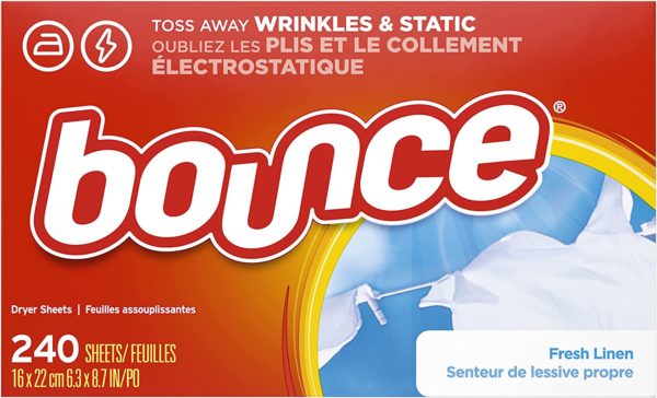 Bounce Fresh Linen Scented Fabric Softener Dryer Sheets, 240 Count