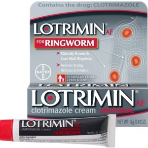 Lotrimin AF Ringworm Cream, Clotrimazole 1%, Clinically Proven Effective Antifungal Treatment of Most Ringworm, For Adults and Kids Over 2 years, Cream, .42 Ounce (12 Grams)