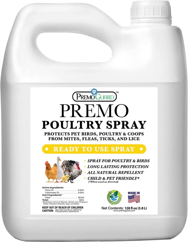 Poultry Spray 128 oz - All Natural Non Toxic - Premo Guard